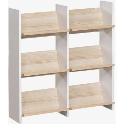 Bibliothèque Double Broby Sklum - Bois aggloméré Blanc - Publicité Bibliothèque Double Broby Sklum - Bois aggloméré Blanc - Publicité