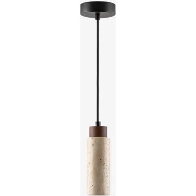 Lampe de plafond en Travertin et Bois - 174,3cm - Publicité Lampe de plafond en Travertin et Bois - 174,3cm - Publicité