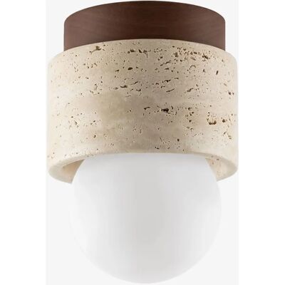 Luminaire de plafond rustique en travertin et bois SKLUM - Publicité Luminaire de plafond rustique en travertin et bois SKLUM - Publicité