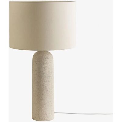 Lampe de Table Otile en Lin et Fibres de Verre - Publicité Lampe de Table Otile en Lin et Fibres de Verre - Publicité