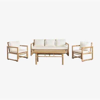 Sklum - Conjunto de Jardín con Sofá de 3 Plazas, 2 Sillones y Mesa de Centro Sklum - Conjunto de Jardín con Sofá de 3 Plazas, 2 Sillones y Mesa de Centro