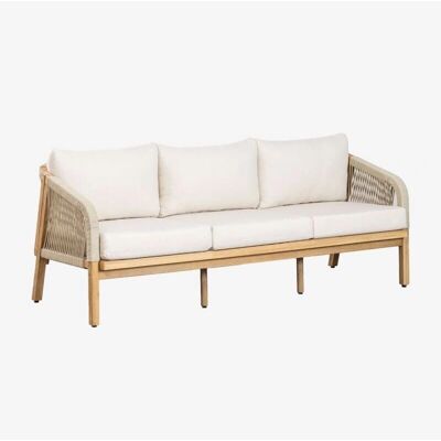 Sklum Dubai Canapé en bois d'acacia 3 places - Sofa - Publicité Sklum Dubai Canapé en bois d'acacia 3 places - Sofa - Publicité