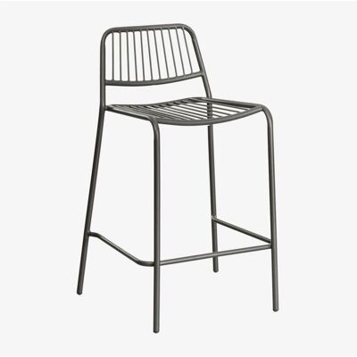Tabouret Haute Empilable Elton en Acier Noir Fumé - Publicité Tabouret Haute Empilable Elton en Acier Noir Fumé - Publicité