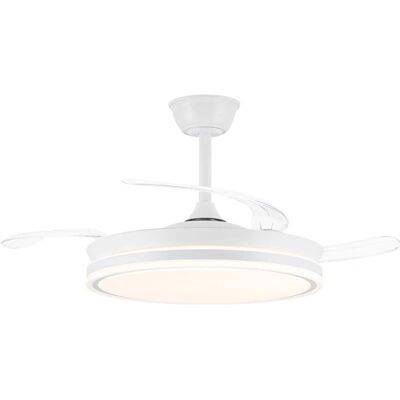 Ventilador LED inteligente Evo Blanco Cristalrecord - 6 velocidades, 72W Ventilador LED inteligente Evo Blanco Cristalrecord - 6 velocidades, 72W