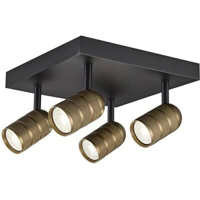 CRISTALRECORD Mycro Negro + Oro Plafón - Lámpara de Techo CRISTALRECORD Mycro Negro + Oro Plafón - Lámpara de Techo