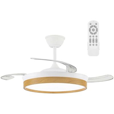 Wonderlamp Cosmatos Ventilador con Aspas Retráctiles - LED 45W, 6 velocidades, Modo noche Wonderlamp Cosmatos Ventilador con Aspas Retráctiles - LED 45W, 6 velocidades, Modo noche