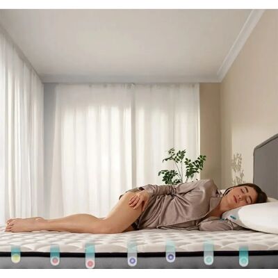 Cecotec Matelas Hybride Flow 6700 - Viscoélastique & Ressorts ensachés - 90x190cm - Publicité Cecotec Matelas Hybride Flow 6700 - Viscoélastique & Ressorts ensachés - 90x190cm - Publicité