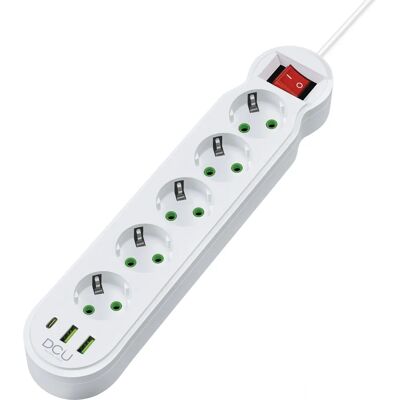 DCU TECNOLOGIC 37400105 - 5 prises Intérieur/Extérieur Blanc Multiprise - Publicité DCU TECNOLOGIC 37400105 - 5 prises Intérieur/Extérieur Blanc Multiprise - Publicité