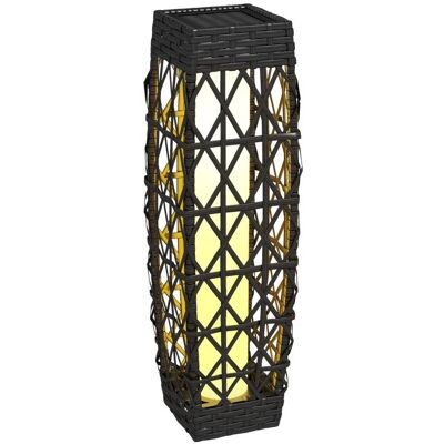 Outsunny - Solar lantern with synthetic rattan - 20x20x68 cm Outsunny - Solar lantern with synthetic rattan - 20x20x68 cm