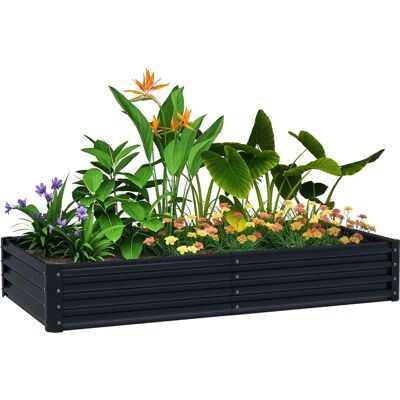 Jardineras elevadas de acero galvanizado 180x90x30 cm - Planta Jardineras elevadas de acero galvanizado 180x90x30 cm - Planta