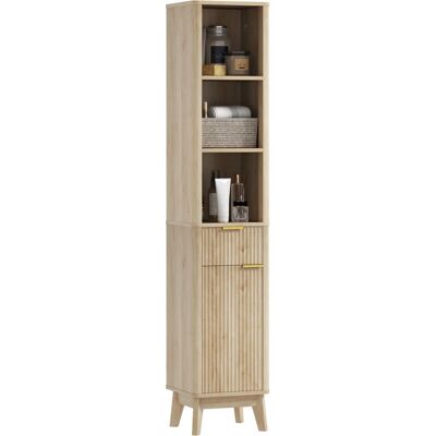 Homcom - Columna estrecha de baño - 33x30x170 cm - mueble de baño Homcom - Columna estrecha de baño - 33x30x170 cm - mueble de baño
