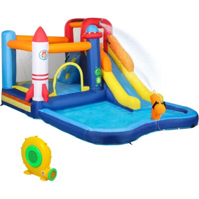 AIYAPLAY - Castillo Hinchable 5 en 1 - Water Cannon - Inflator 550W - Inflatable Castle AIYAPLAY - Castillo Hinchable 5 en 1 - Water Cannon - Inflator 550W - Inflatable Castle