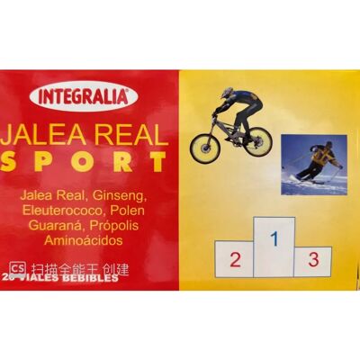 Integralia Gelée Royale Sport - 20 Ampoules - Soutien à la Performance - Publicité Integralia Gelée Royale Sport - 20 Ampoules - Soutien à la Performance - Publicité