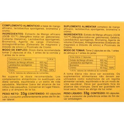 Integralia Afrikanischer Mango Plus 60 Kapseln - Nahrungsergänzung Integralia Afrikanischer Mango Plus 60 Kapseln - Nahrungsergänzung