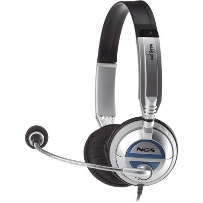 Auriculares NGS MSX6 PRO - Alámbricos, Negros, Plateados - Auriculares Auriculares NGS MSX6 PRO - Alámbricos, Negros, Plateados - Auriculares