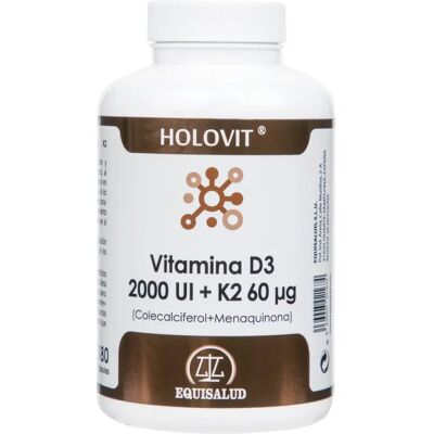 Equisalud Holovit Vitamin D3 2000 UI + K2 180 Kapseln Equisalud Holovit Vitamin D3 2000 UI + K2 180 Kapseln