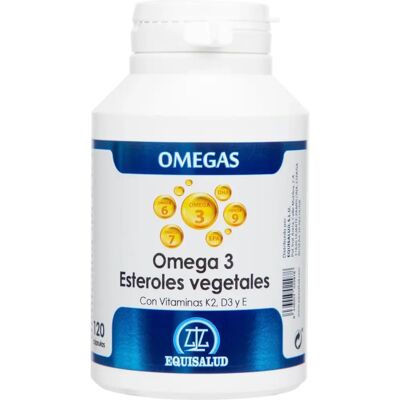 Equisalud Omega 3 Pflanzensterole mit Vitaminen C, K2, D3 und E - Nahrungsergänzung Equisalud Omega 3 Pflanzensterole mit Vitaminen C, K2, D3 und E - Nahrungsergänzung