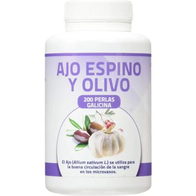Bequisa Garlic hawthorn olive tree galicina 200 softgels - Dietary Supplement Bequisa Garlic hawthorn olive tree galicina 200 softgels - Dietary Supplement
