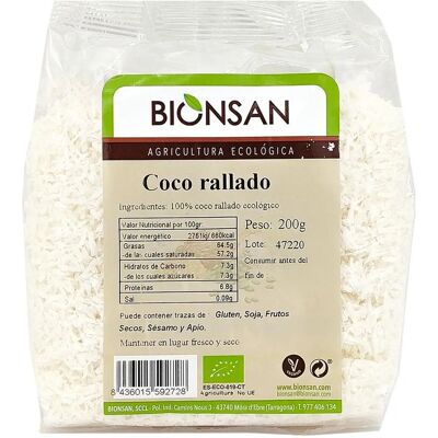 Coco Rallado Ecológico 200 g - BIONSAN Coco Rallado Ecológico 200 g - BIONSAN