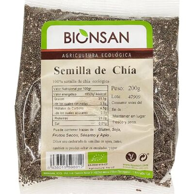 Semillas de chía ecológicas Bionsan - 200g Semillas de chía ecológicas Bionsan - 200g