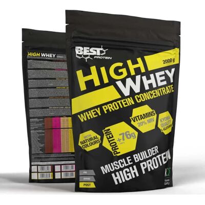 BEST PROTEIN Hoch Whey 2kg - Schoko Weiß BEST PROTEIN Hoch Whey 2kg - Schoko Weiß
