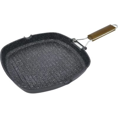 Jata GMA28 Kilimanjaro Grillpan - Vierkant, 28x28cm, Zwart Jata GMA28 Kilimanjaro Grillpan - Vierkant, 28x28cm, Zwart