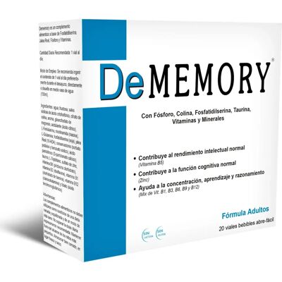 Pharma OTC Dememory - 20 Ampollas 10ml - Suplemento cerebral Pharma OTC Dememory - 20 Ampollas 10ml - Suplemento cerebral