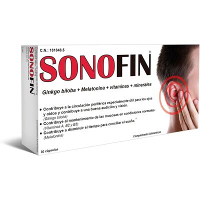 Pharma OTC Sonofin 30 Cápsulas - Apoyo Auditivo y Crecimiento del Cabello Pharma OTC Sonofin 30 Cápsulas - Apoyo Auditivo y Crecimiento del Cabello