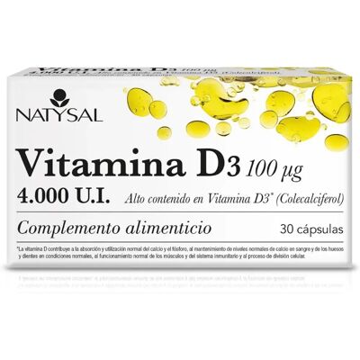 Natysal Vitamin D3 100μg - Nahrungsergänzungsmittel Natysal Vitamin D3 100μg - Nahrungsergänzungsmittel