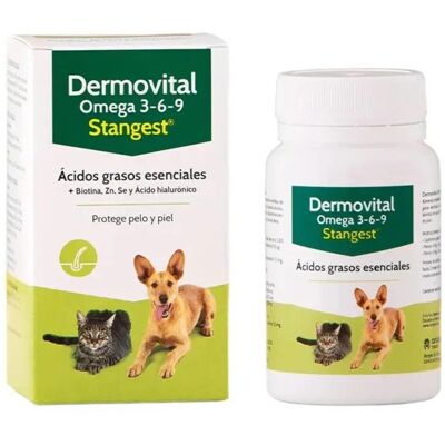 Complément alimentaire Dermovital Omega 3-6-9 pour chiens et chats - Publicité Complément alimentaire Dermovital Omega 3-6-9 pour chiens et chats - Publicité