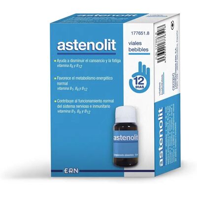 ERN Astenolit 12 Viales - Disminuye Cansancio & Aumenta Energía ERN Astenolit 12 Viales - Disminuye Cansancio & Aumenta Energía