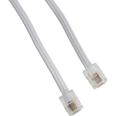 GSC - Extensão de Cabo Telefônico 2.5M Branca GSC - Extensão de Cabo Telefônico 2.5M Branca
