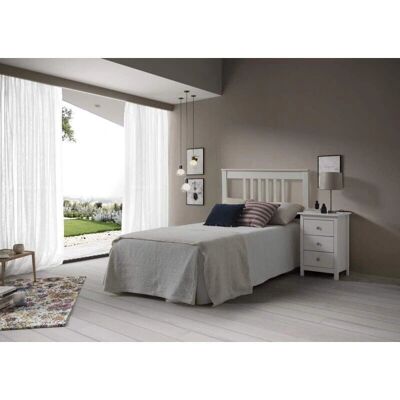 Cabecero de Pino Macizo Moblit - 100x147x2 - Blanco Translúcido - Accesorio para Cama Cabecero de Pino Macizo Moblit - 100x147x2 - Blanco Translúcido - Accesorio para Cama