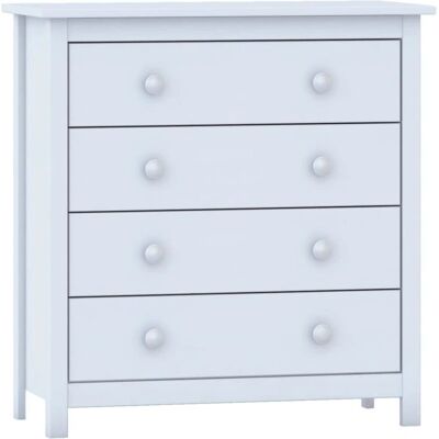 Moblit - Cómoda, Pino macizo, Blanco translúcido, 78.5x75x35 cm - Muebles Moblit - Cómoda, Pino macizo, Blanco translúcido, 78.5x75x35 cm - Muebles