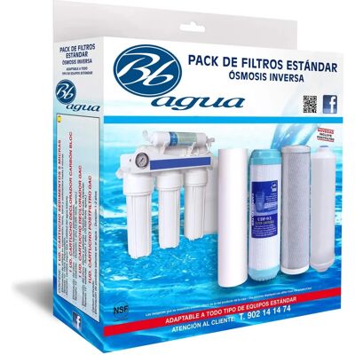 BBAGUA Modelo - 4 Filtros de Osmosis Inversa - Kit de Filtros BBAGUA Modelo - 4 Filtros de Osmosis Inversa - Kit de Filtros