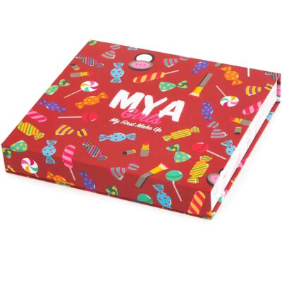 Kit de maquiagem infantil MYA Cosmetics Candy Box 10 peças Kit de maquiagem infantil MYA Cosmetics Candy Box 10 peças
