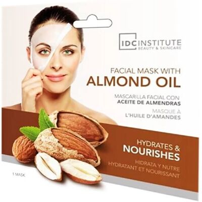 IDC Institute Almond Oil Facial Mask - Moisturizing, Single-Use IDC Institute Almond Oil Facial Mask - Moisturizing, Single-Use