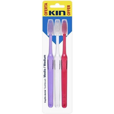 Kin Mittelzahnbürsten-Set - 3 Stück Kin Mittelzahnbürsten-Set - 3 Stück
