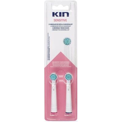Kin Sensitive elektrische Zahnbürstenköpfe - Sensitiv - 2 Stücke Kin Sensitive elektrische Zahnbürstenköpfe - Sensitiv - 2 Stücke