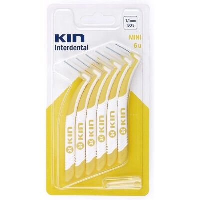 Kin Interdental Mini 1.1mm - Interdental Brush 6 Units Kin Interdental Mini 1.1mm - Interdental Brush 6 Units