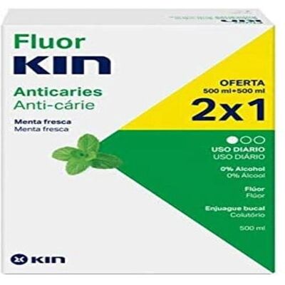 Kin Fluorkin Mundspülung - 2x500ml - Kariesprophylaxe Kin Fluorkin Mundspülung - 2x500ml - Kariesprophylaxe