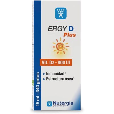 Nutergia Ergy D Plus Vitamina D3 - Natural, 800 UI, Ossos & Imunidade Nutergia Ergy D Plus Vitamina D3 - Natural, 800 UI, Ossos & Imunidade