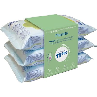 Mustela Toallitas Aguacate Pack 3x60 - Toallitas húmedas Mustela Toallitas Aguacate Pack 3x60 - Toallitas húmedas