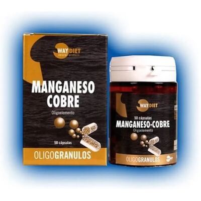 Waydiet Oligogranules de Manganeso y Cobre - 50 Cápsulas Waydiet Oligogranules de Manganeso y Cobre - 50 Cápsulas