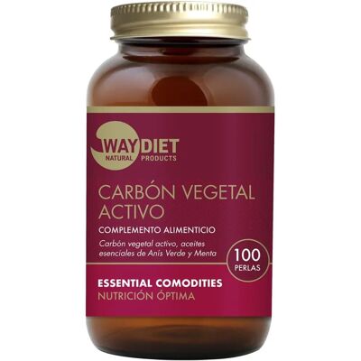 Waydiet Perlas de Carbón Vegetal Activo - 100 cápsulas blandas 839,6mg Waydiet Perlas de Carbón Vegetal Activo - 100 cápsulas blandas 839,6mg