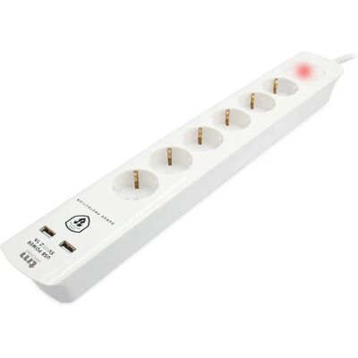 Multiprise TM Electron - 6 Prises avec Interrupteur Multiprise TM Electron - 6 Prises avec Interrupteur