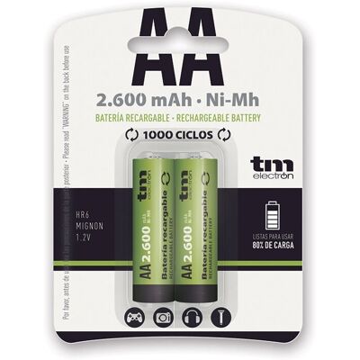 TM Electron R06 AA 2600mA Wiederaufladbare Batterie - Haushaltsbatterie TM Electron R06 AA 2600mA Wiederaufladbare Batterie - Haushaltsbatterie