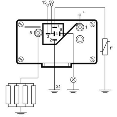 Unidad de control de precalentamiento MAHLE MHG 29 con soporte - Calentadores Unidad de control de precalentamiento MAHLE MHG 29 con soporte - Calentadores