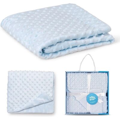 Couverture bébé Interbaby - Velours doux, 80x110cm, Bleu - Publicité Couverture bébé Interbaby - Velours doux, 80x110cm, Bleu - Publicité