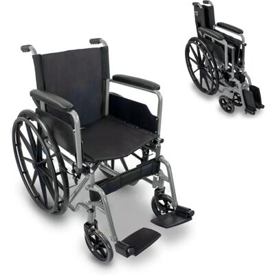 Mobiclinic - Modèle - Fauteuil roulant pliable - Gris Marsella - Publicité Mobiclinic - Modèle - Fauteuil roulant pliable - Gris Marsella - Publicité